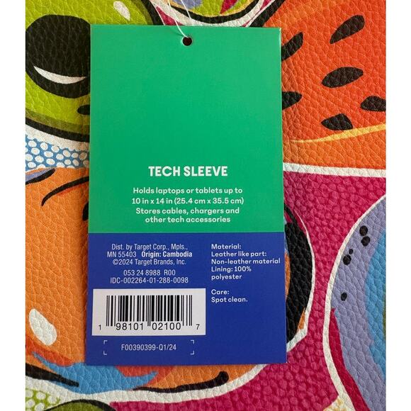 New Tabitha Brown Tropical Fruit Tech Case Pouch 10” x 14” - Picture 4 of 6